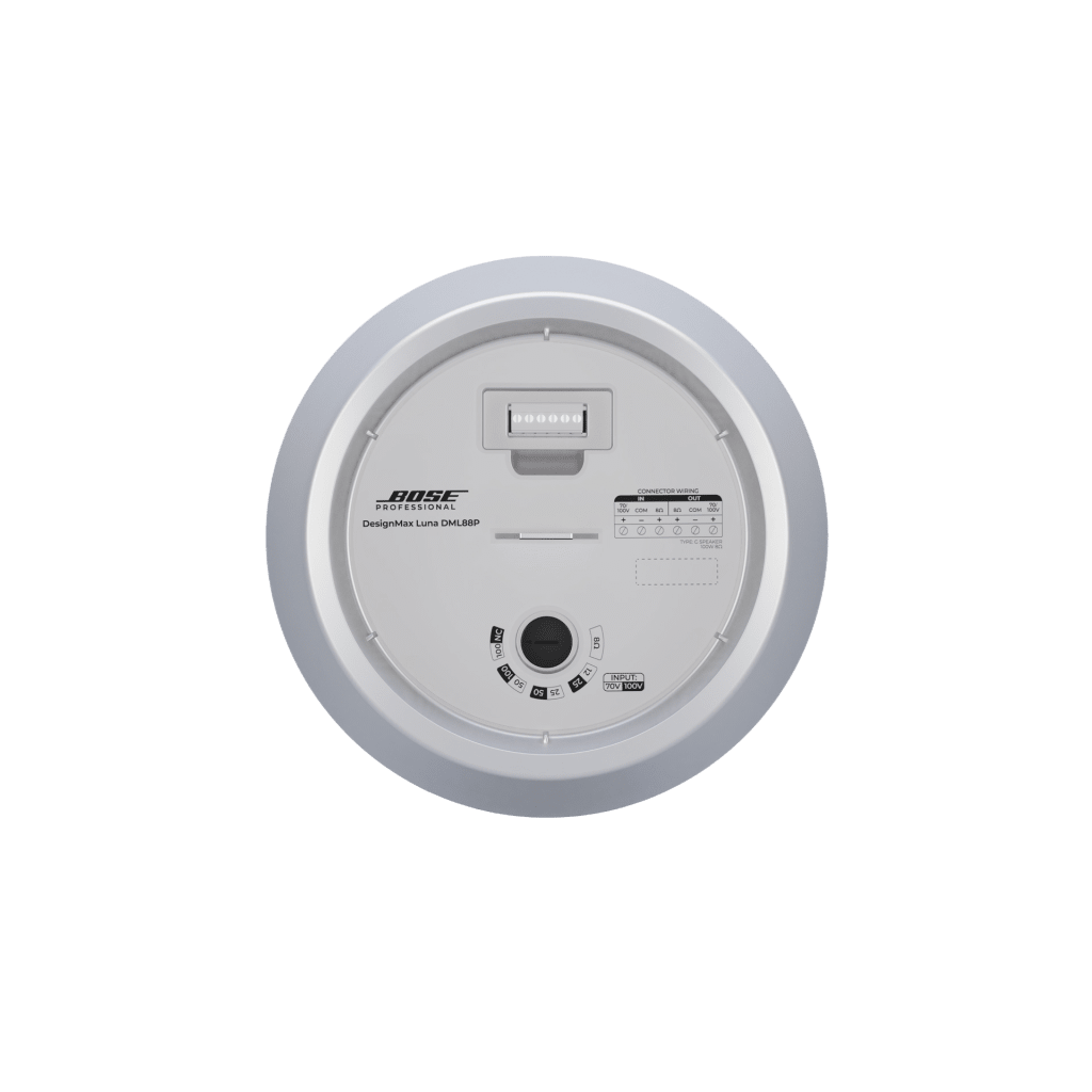 Altavoz Colgante Luna | Designmax | Sistema de Rango Extendido | Array Circular Ring Array™ 8 Drivers | Woofer 8" Integrado | Cobertura 140° | Color Blanco - Imagen 5