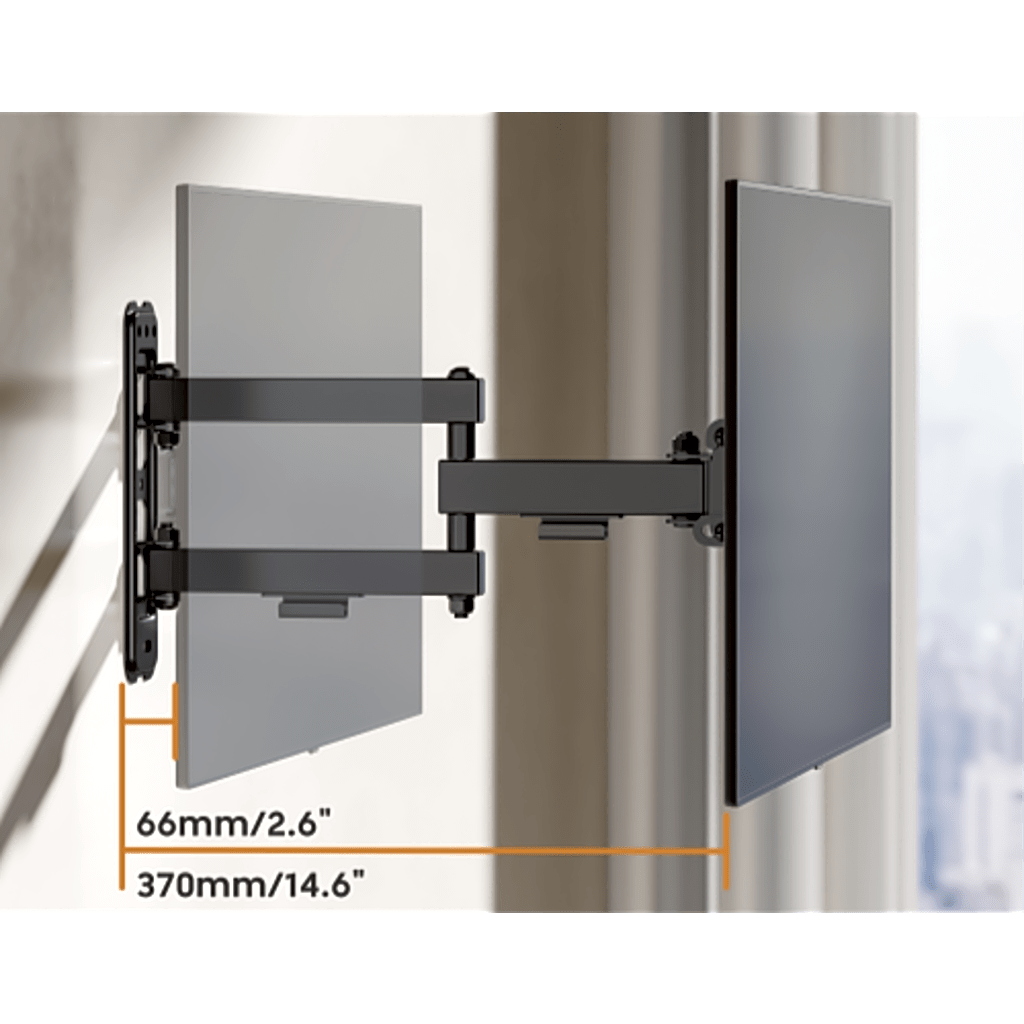 Soporte de Pared Articulado para Pantallas o Monitores | Compatibilidad VESA 75x75 - 200x200 / Hasta 43 Pulgadas | Capacidad Máxima de Carga 20 kg | Fabricado en Acero - Imagen 2