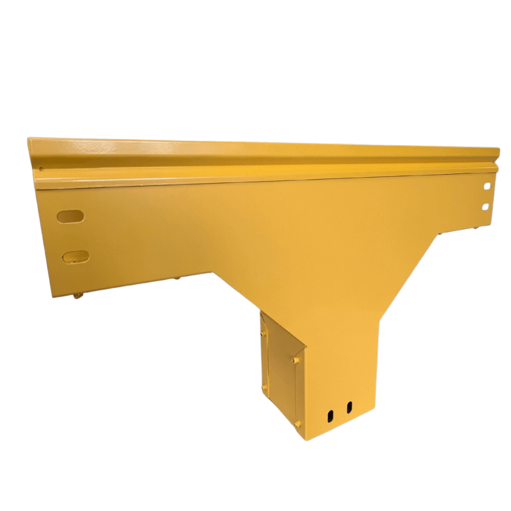 CHFIBER T VERTICAL DE ALUMINIO PERALTE 4" ANCHO 4" RADIO 8" CON RECUBRIMIENTO EN PINTURA EPÓXICA, INCLUYE TAPA , UN PAR DE COPLES Y TORNILLERÍA. - Imagen 2