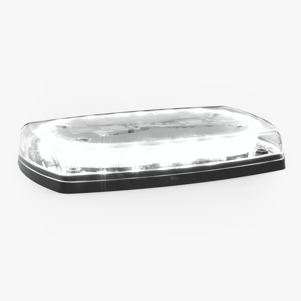 Mini torreta de 48 LED 10" Ámbar/Claro, Lente Transparente, Cableado - Imagen 3