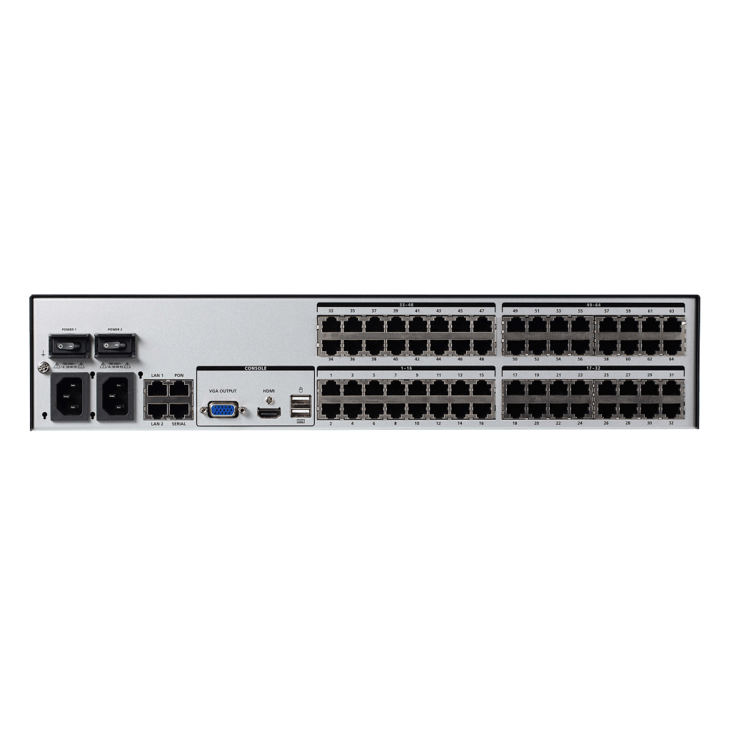 Switch KVM over IP Cat 5 | Hasta 64 Puertos | Resolucion Full HD 1920x1200 | Dual NIC Gigabit | Virtual Media USB 2.0 | FIPS 140-2 Level 1 | Cascada hasta 512 Equipos | Administracion Centralizada CC2000 - Imagen 2