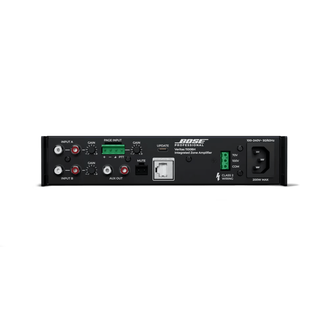 Amplificador Veritas | 1x100W | 70V-100V | Bluetooth 5.0 | DSP | Entradas Balanceadas y RCA | Alta Impedancia - Imagen 3