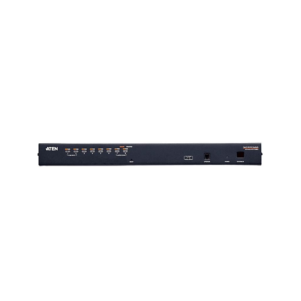 Switch KVM | Conexión Cat 5e | 8 puertos | Resolución 1920 x 1200 | Conexión de Múltiples Switches | Compatible Windows, Linux, Mac