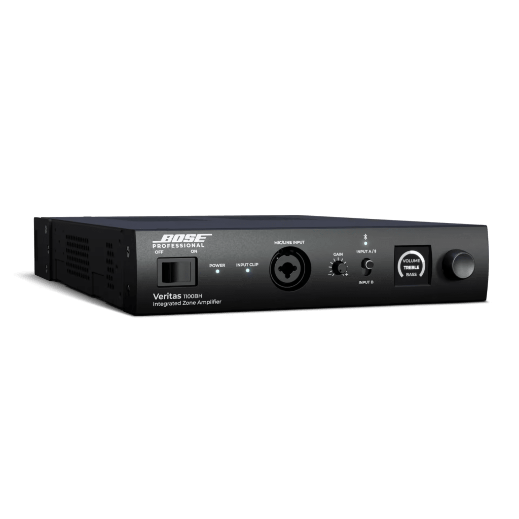 Amplificador Veritas | 1x100W | 70V-100V | Bluetooth 5.0 | DSP | Entradas Balanceadas y RCA | Alta Impedancia