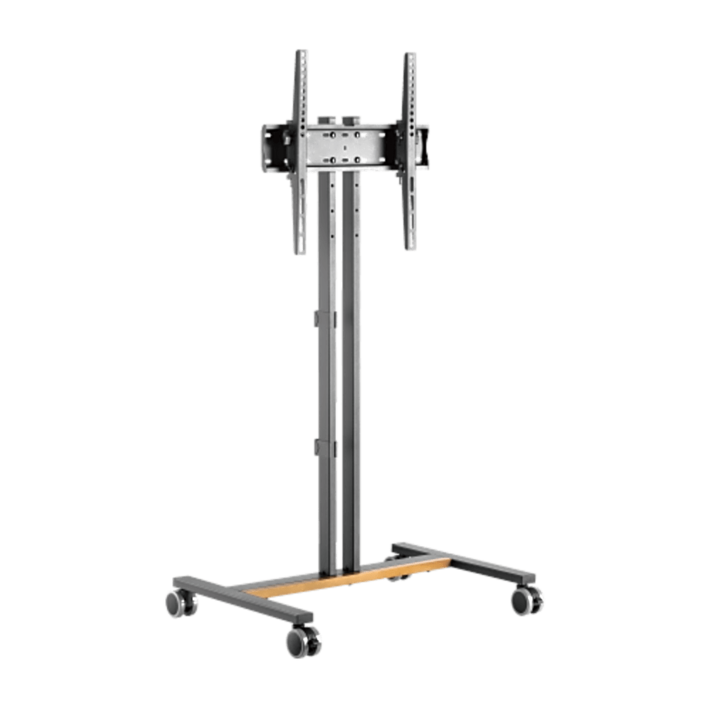 Soporte Móvil para Pantalla | Compatibilidad VESA 200x200 hasta 600x400 / Ruedas con Frenos / Ajuste de Altura y Ángulo / Soporte para TV de hasta 55 Pulgadas / Capacidad de Peso 35 kg