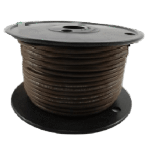 Cable Eléctrico color café calibre 14 / UL 1015-1230 / 600 Voltios / Temperatura 105°C Seco 75°C Húmedo / Cobre Estañado Clase K / Aislante PVC Retardante de Llama VW-1 / Resistente a Humedad Abrasión Ácid