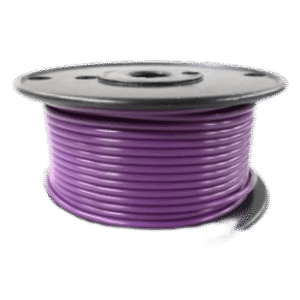 Cable Eléctrico Color Morado Calibre 14 / UL 1015-1230 / 600 Voltios / Temperatura 105°C Seco 75°C Húmedo / Cobre Estañado Clase K / Aislante PVC Retardante de Llama VW-1 / Resistente a Humedad Abrasión Ácido Com