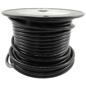 Cable Primario Marino Color Negro Calibre 8 AWG / 100 Pies Rollo / PVC Retardante de Llama / Cobre Estañado Clase K / 600V 105°C / Cumple UL 1015-1028-1230-1231