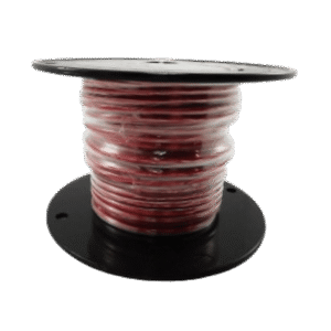 Cable Marino Primario Color Rojo Calibre 10 AWG / 100 Pies / PVC Retardante de Llama Rojo / Cobre Estañado Clase K / 600V / 105°C Seco 75°C Húmedo / Cumple UL 1015 UL 1028 UL 1230 UL 1231