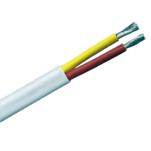 Rollo de cable plano grado marino calibre 12, de 2 conductores (rojo y amarillo) de 250 pies (76.2m).