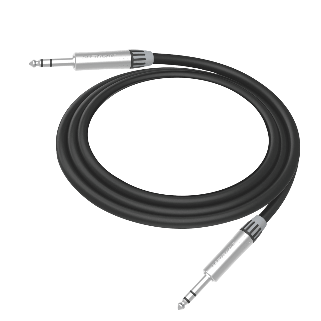 Cable de Audio | Plug 1/4 in a Plug 1/4 in Stereo | Carcasa Cromada | Conectores Seetronic | Longitud 5m - Imagen 2