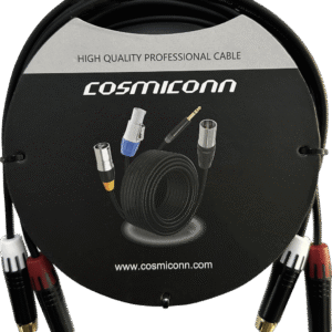 Cable 2 RCA x 2 RCA, conectores negros, con diferenciador de blanco y rojo (2x MT380-RD - 2x MT380-WH), length 3m