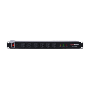 PDU Básico Para Distribución de Energía con Supresor de Picos, Con 12 Tomas NEMA 5-15R Traseras, 1UR, 15 Amp, 120 Vca, 1800 Joules de Protección