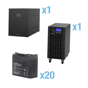 UPS Trifásico de 10 kVA/10 kW, Topología Online Doble Conversión, Voltaje de 208/220 Vca de L-L, Respaldo de 5 Minutos al 100% de Carga, Incluye Módulo y Banco de Baterías