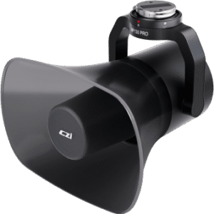 Altavoz de Largo Alcance para Drones, 130 dB de Presión Sonora, Alcance 700 m, Luz de Advertencia Multicolor, Compatible con DJI Matrice M300/M350/M400, Transmisión en Vivo, Reproducción Grabada