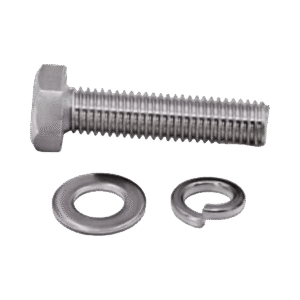 Tornillo M8 x 1.25 mm con arandela plana y arandela elástica para baterías de 12 V de 90-250 Ah