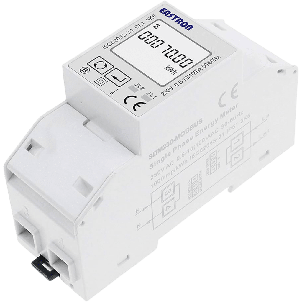 Medidor de Energía Monofásico / Riel DIN / 100A Directo / Clase 1-0.5s / MID Certificado / LoRaWAN Integrado / Bi-direccional