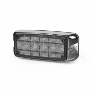 Luz De Advertencia De 5x2" 10 Led, Ámbar/Claro, Bisel Cromado, Lente Transparente