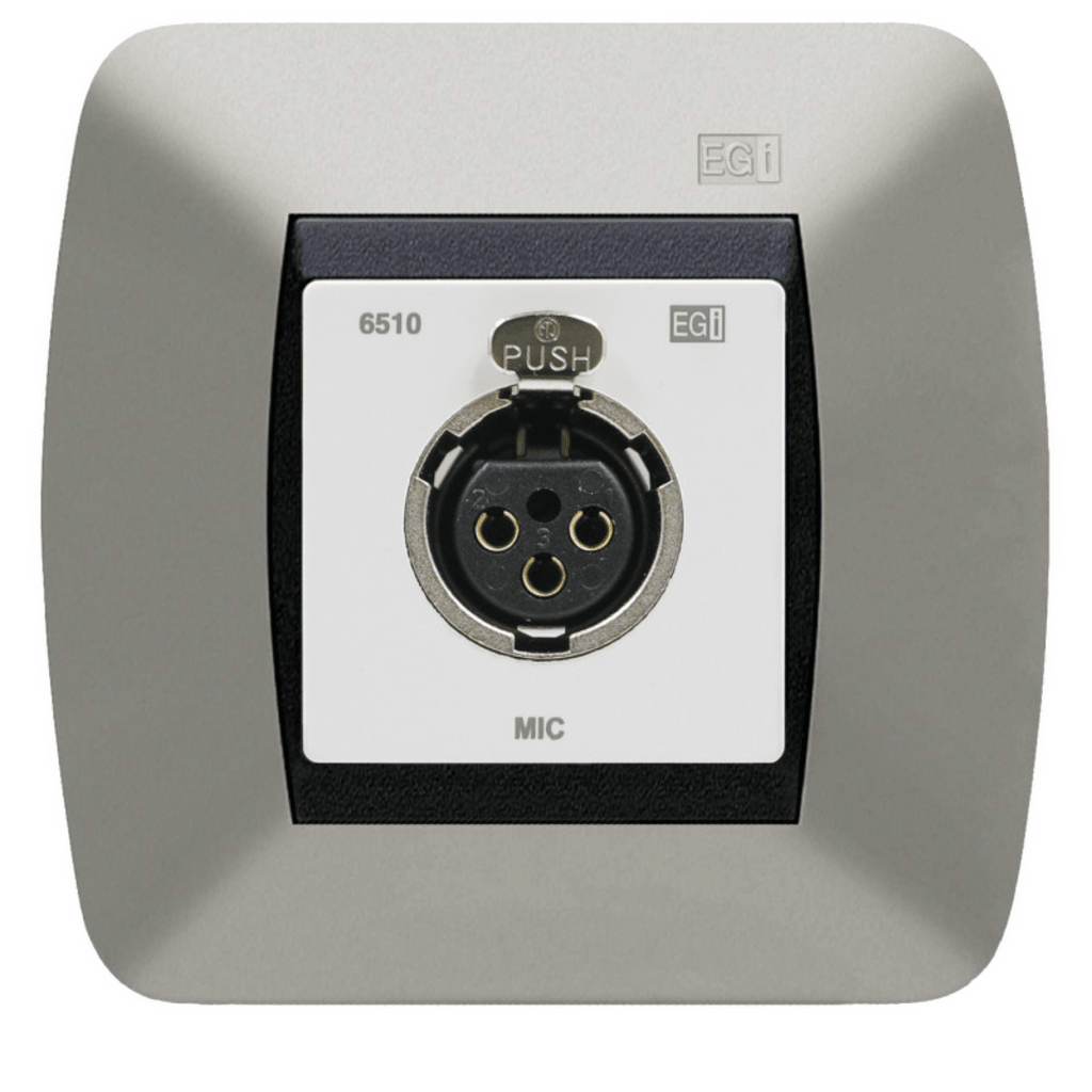 CONEXIÓN CAJA 60 MM. XLR HEMBRA DE PARED. BLANCO. - Imagen 2