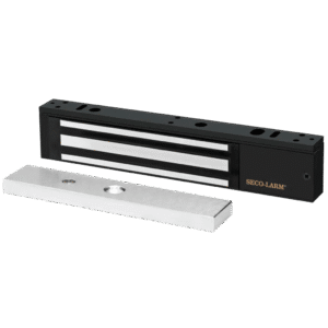 Chapa Magnética  600 Lbs / Led de Estatus / Color Negro /  Libre de Magnetismo Residual / Sensor de Adherencia / Diseño Elegante