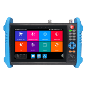 Tester de Video Profesional | Pantalla 7"|  Prueba IP/HD/Analógicas | TVI/CVI/AHD/CVBS | IP ONVIF | 4K/8K | H.264/H.265 | HDMI | PTZ | Scanner IP | TDR | Salidas 12V/24V/PoE | Activación Simultanea.